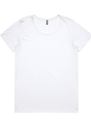 Plain white short-sleeve T-shirt with crew neck, displayed on a white background (product photo).