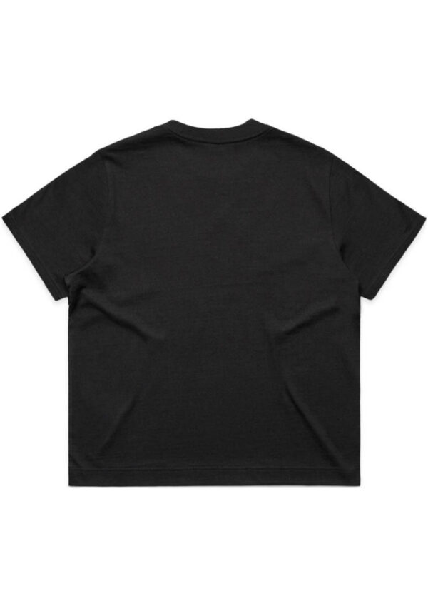 Plain black t-shirt shown from the back, short sleeves, no visible logos or designs.