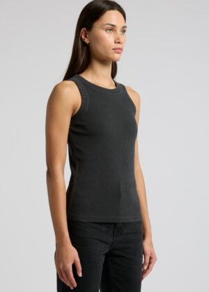 Womens Faded Organic Rib Tank - Image 2