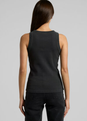 Womens Faded Organic Rib Tank - Image 3