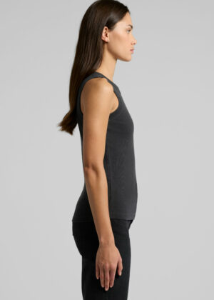 Womens Faded Organic Rib Tank - Image 4