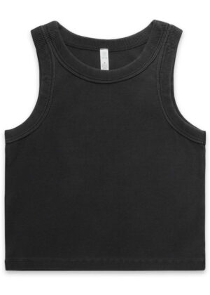 Womens Faded Organic Rib Crop Tank - Image 7