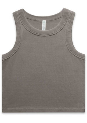 Womens Faded Organic Rib Crop Tank - Image 5