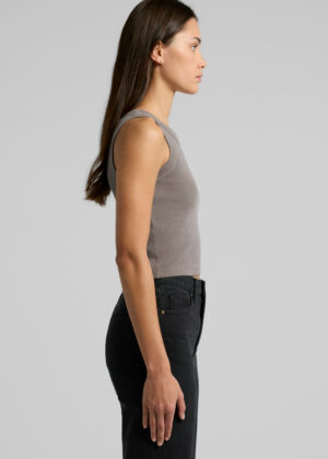 Womens Faded Organic Rib Crop Tank - Image 4
