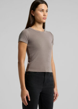 Womens Faded Organic Rib Tee - Image 2