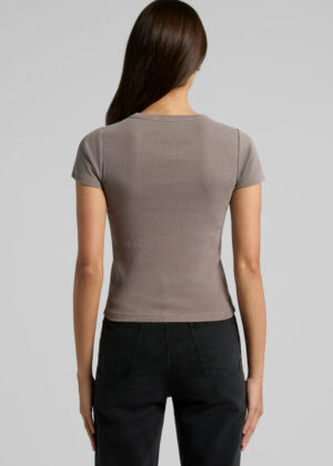 Womens Faded Organic Rib Tee - Image 3