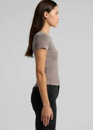 Womens Faded Organic Rib Tee - Image 4