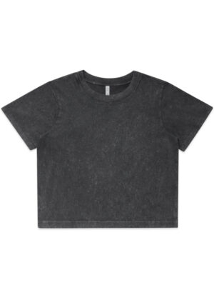 Womens Stone Wash Heavy Crop - Image 7