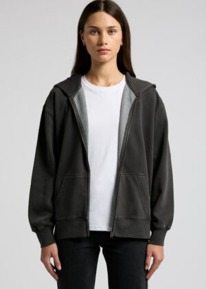 Womens Relax Faded Zip Hood