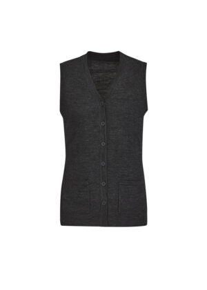 Womens Button Front Knit Vest - Image 4