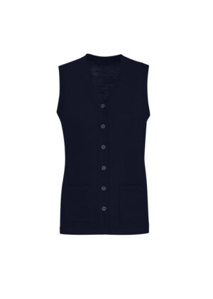 Womens Button Front Knit Vest - Image 2