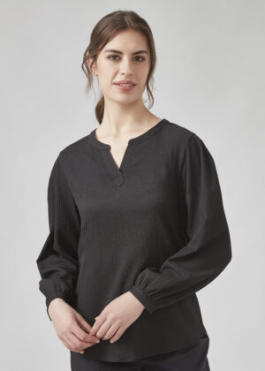 Womens Ruche L/S Blouse - Image 2