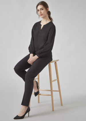 Womens Ruche L/S Blouse - Image 3