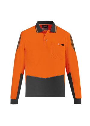 Mens Hi Vis Flux L/S Polo - Image 4