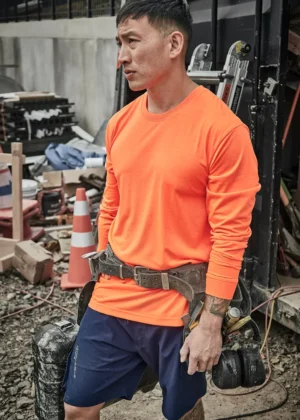 Mens Hi Vis Long Sleeve Tee