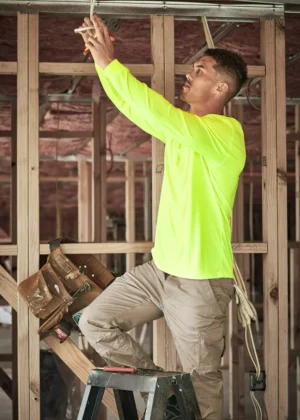 Mens Hi Vis Long Sleeve Tee - Image 6
