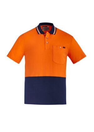 Mens Hi Vis Cotton S/S Polo - Image 2