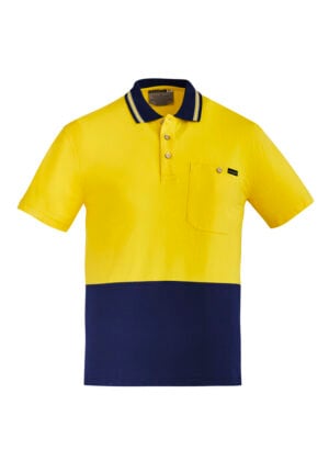 Mens Hi Vis Cotton S/S Polo - Image 4