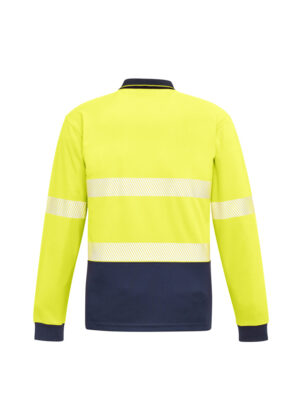 Unisex Hi Vis Segmented L/S Polo - Hoop Taped - Image 5
