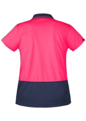 Womens Hi Vis Basic Short Sleeve Polo - Image 3