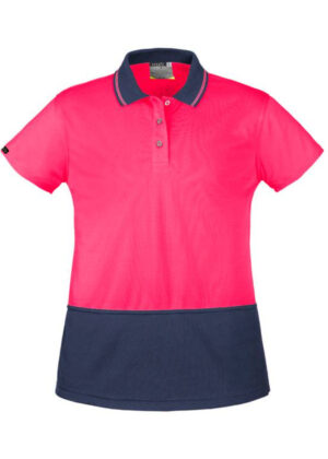Womens Hi Vis Basic Short Sleeve Polo - Image 2