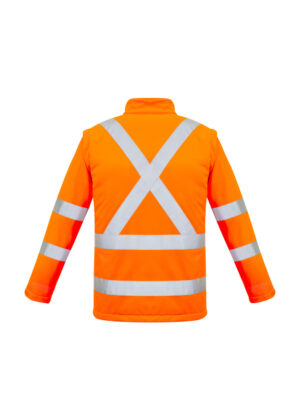 Unisex Hi Vis 2 in 1 X Back Soft Shell Jacket - Image 3