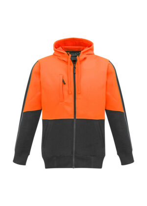 Unisex Hi Vis Full Zip Hoodie - Image 2