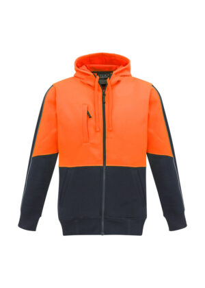 Unisex Hi Vis Full Zip Hoodie - Image 4