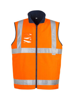 Mens Hi Vis Lightweight Fleece Lined Vest - Image 2
