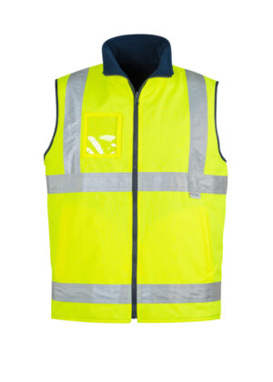 Mens Hi Vis Lightweight Fleece Lined Vest - Image 1