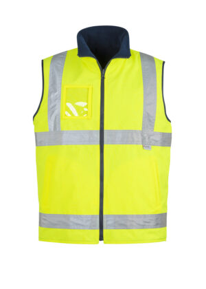 Mens Hi Vis Lightweight Fleece Lined Vest - Image 4