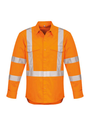 Mens Hi Vis X Back Taped Shirt - Image 2