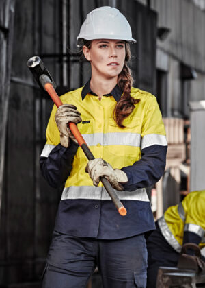 Rugged Cooling Womens Taped Hi Vis Spliced Shirt