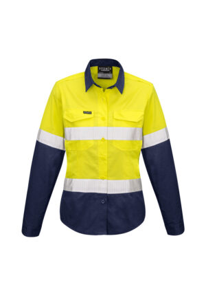 Rugged Cooling Womens Taped Hi Vis Spliced Shirt - Image 4