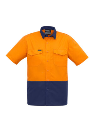 Mens Rugged Cooling Hi Vis Spliced S/S Shirt - Image 4